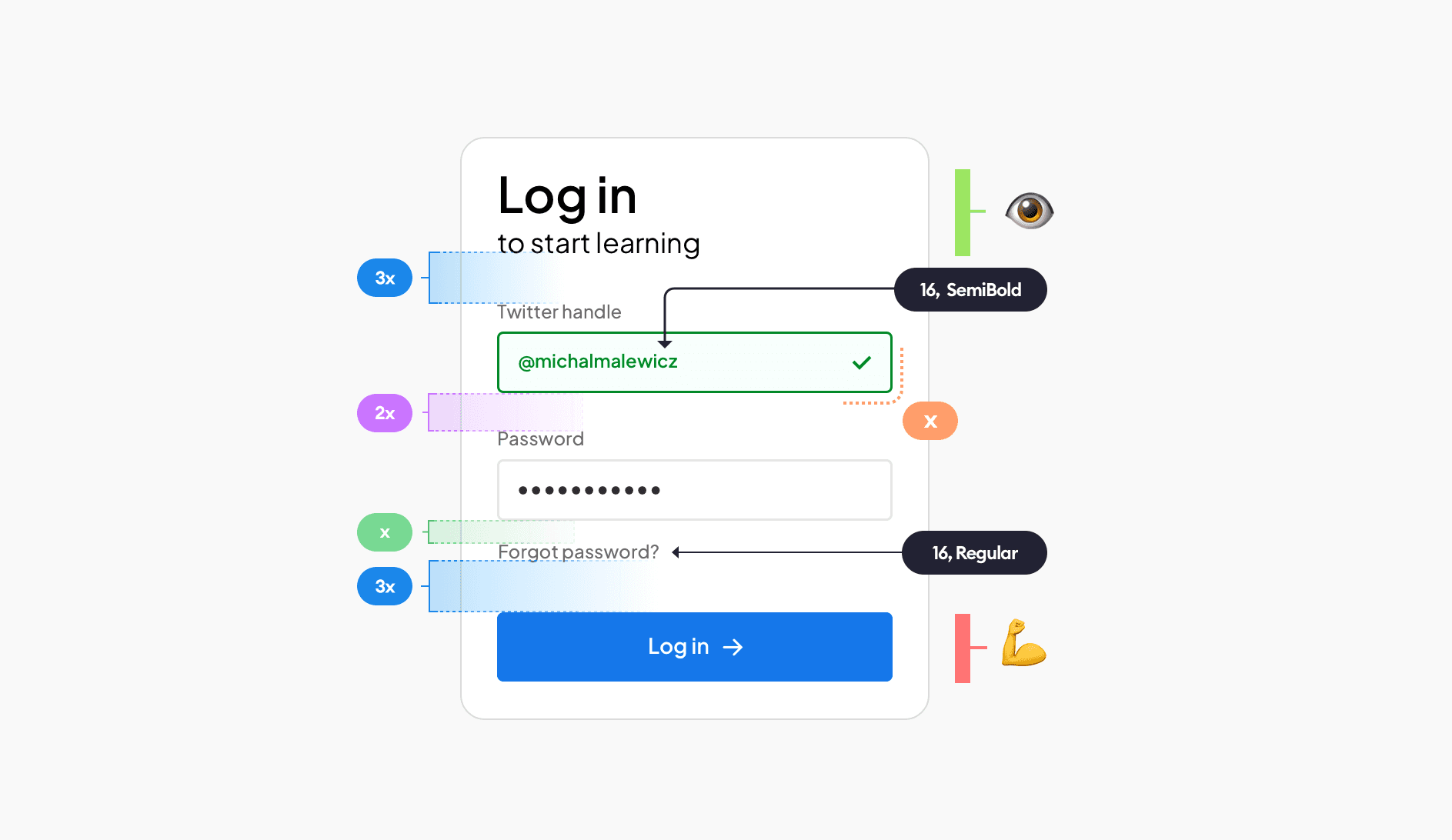 Login Form UI Design Style Guide