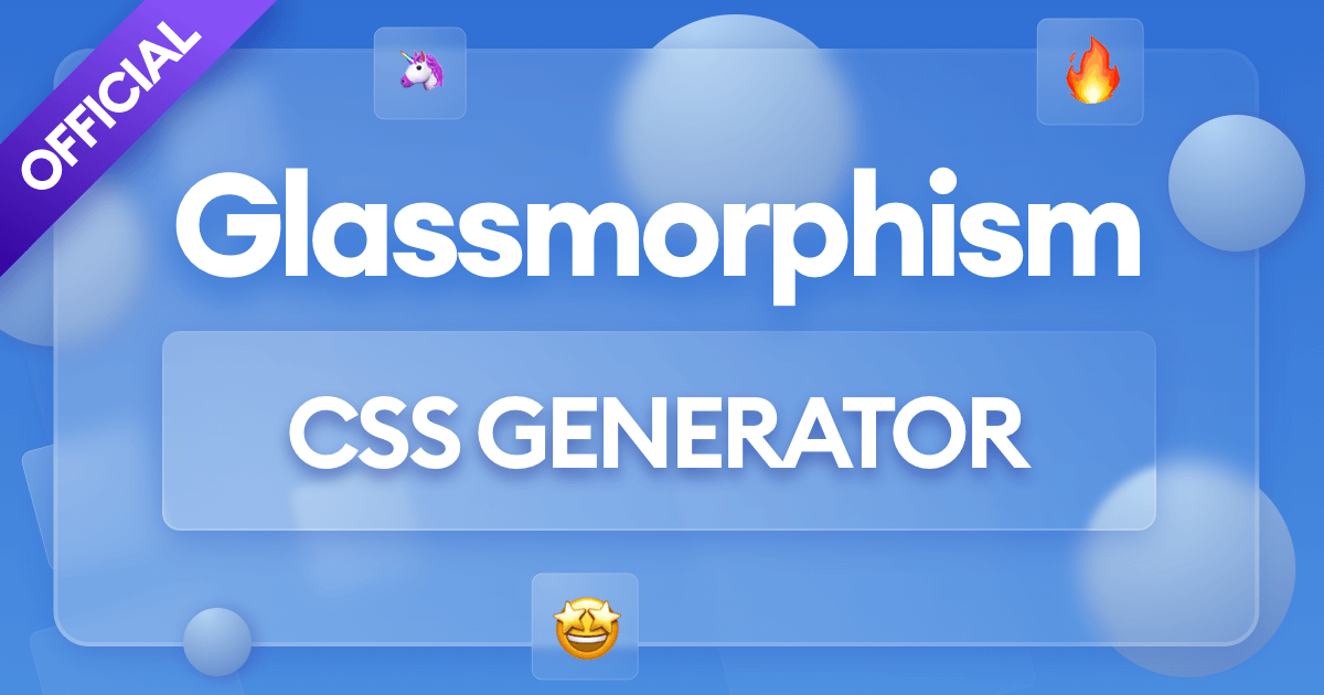 Glassmorphism CSS generator