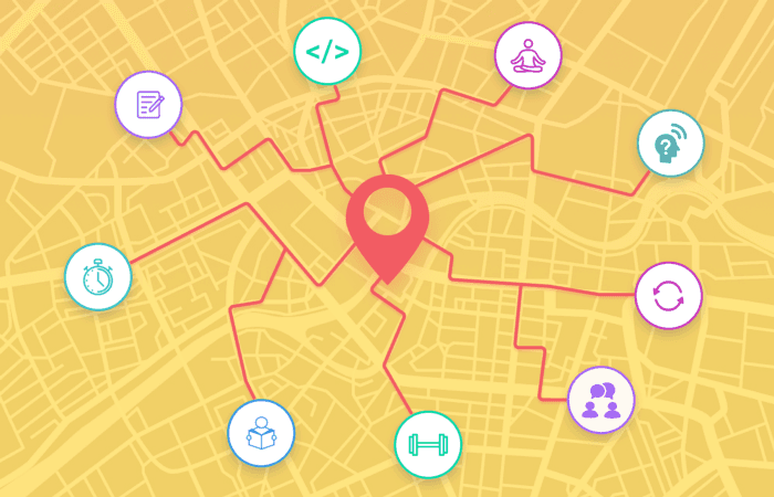Map with pins